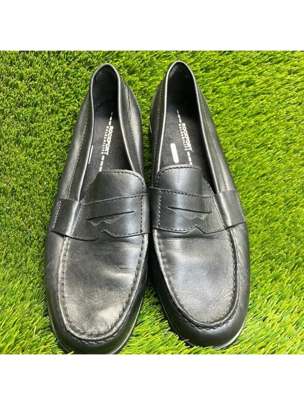 Rockport Walkability Mens Size 11 Black Classic Leather Penny Loafer Dress Shoes